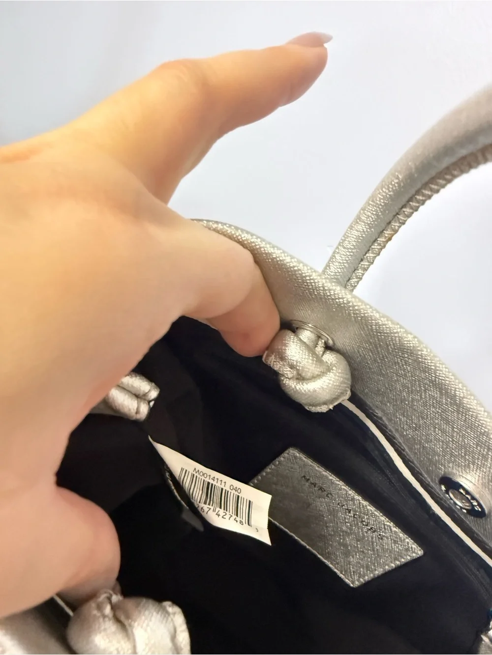 Marc Jacobs Logo Shopper Tote Bag Staffiano Leather